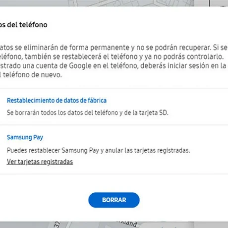 Borrá los datos