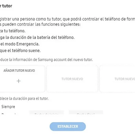 Añade guardianes o tutores
