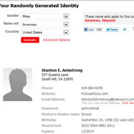 Fake Name Generator