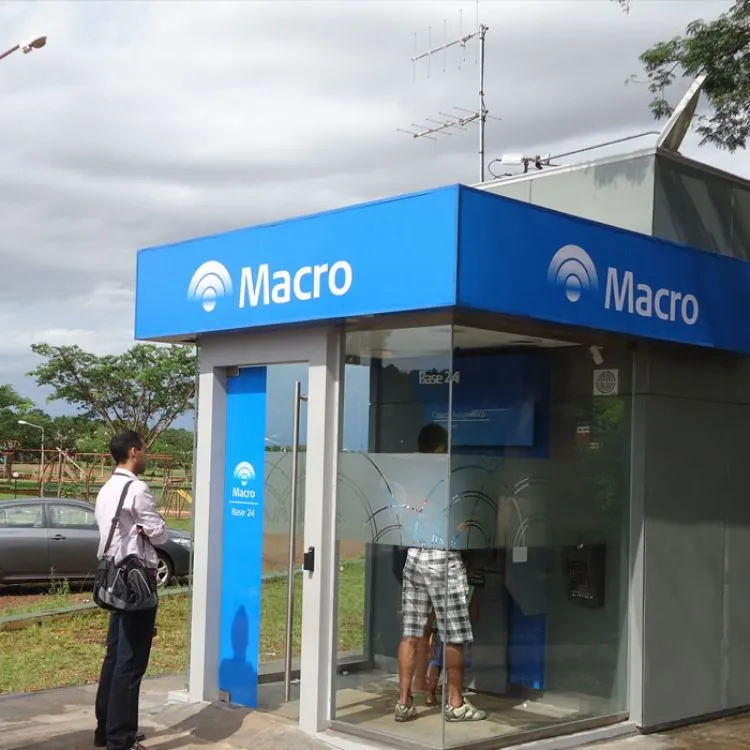 Los cajeros automáticos del Banco Macro se encuentran desabastecidos.