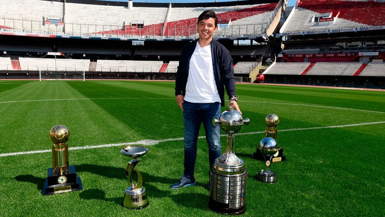 Marcelo Gallardo ganó con River Plate, 5 de 6 títulos en el plano internacional
