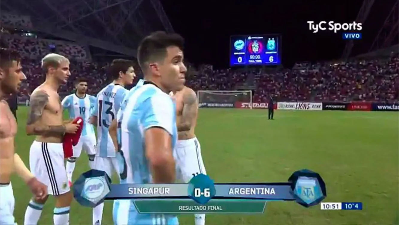 Contundente el seleccionado argentino, le ganó 6-0 a Singapur