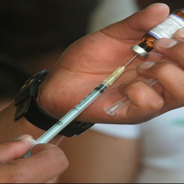 Escasean las vacunas para el brote de la gripe.