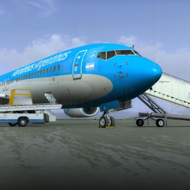 Avión de la empresa "Aerolineas Argentinas".
