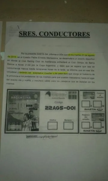 Vouchers que el Gobierno repartirá.