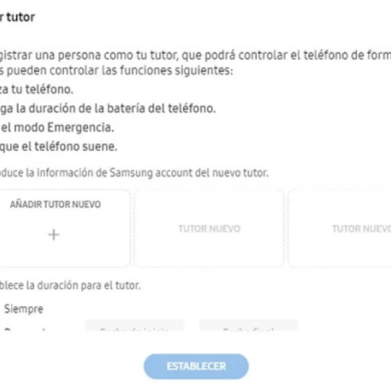 Añade guardianes o tutores