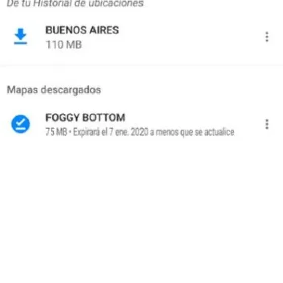 Descargar el mapa offline