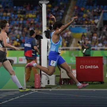 Yanina tiene parálisis cerebral y realizó un tiempo 14.66 segundos para quedarse con el triunfo