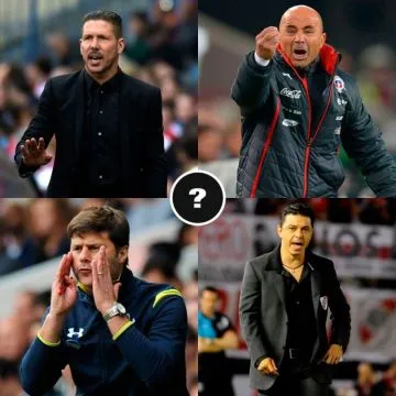 Simeone, Sampaoli, Pocchetino y Gallardo