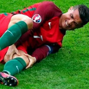 Cristiano Ronaldo lesionado.