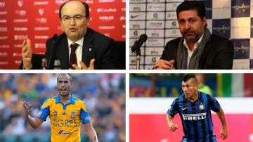 José Castro, Daniel Angelici, Guido Pizarro y Gary Medel