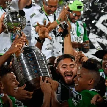 Festejos de Atlético Nacional campeón de América