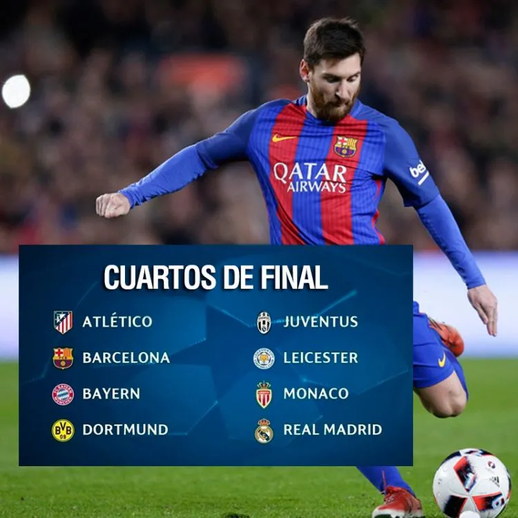 Quedaron definidos los duelos de cuartos de final de la Champions League