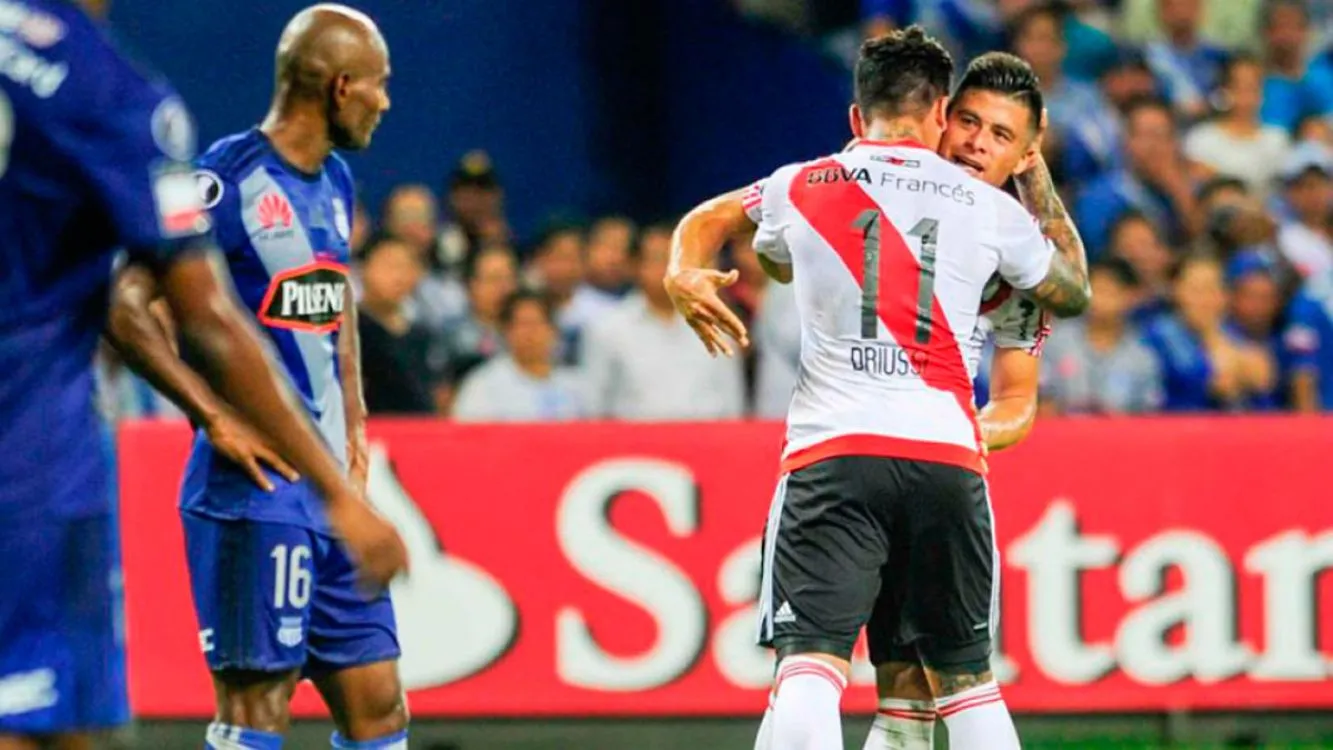 River le ganó a Emelec en Ecuador y tiene un pie en los octavos de la Copa