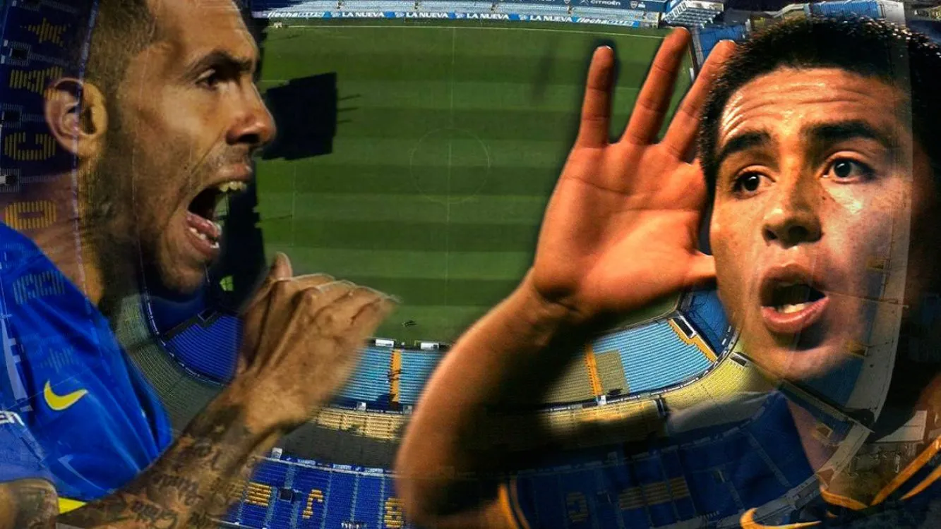 Carlos Tevez y Juan Román Riquelme